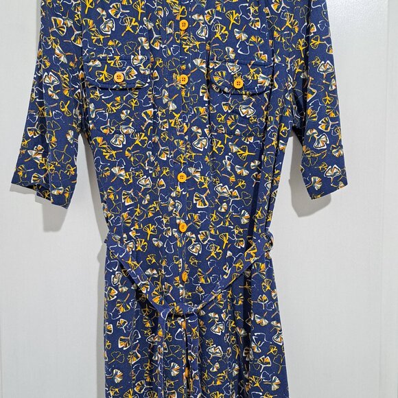 Joe Browns Blue + Yellow Mid Sleeve Dress - Picture 2 of 3